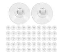 VICASKY 100Pcs 19Mm Glass Suction Cups with Strong Anti-Collision Holders for Tabletop, Kitchen, Bathroom, Window Hanging and Small Sucker Hooks for Glass Surfaces