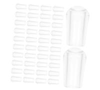 VICASKY 100pcs 5mm Round Wire Thread Protector Caps PVC End Covers Rack Tine Prong Screw Tip Protectors for Iron Wire Hangers Shelf Organizer