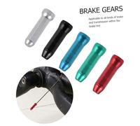 VICASKY 100pcs Bike Brake Cable End Caps Wire Tips for Road and Mountain Bikes Multi-color Wine Red Black Silver Blue Fluorescent Green Prevent Cable Fraying and Ensure Smooth Shifting