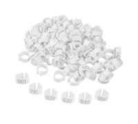 VICASKY 100Pcs Colorful Numbered Bird Leg Bands Identification Rings for Pigeons Roosters Parakeets Canaries Easy to Use and