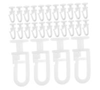 VICASKY 100pcs Curtain Track Pulley's Hanging Hook Track Sliders Pulley Accessories Spare White Pom