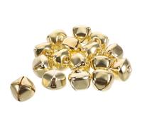 VICASKY 100pcs Dog Collar Bells 30mm Yellow Electroplated Small Pet Pendant Bells for Tracking and Anti-lost, Loud Ringing Sound Accessories for Cats and Little Dogs