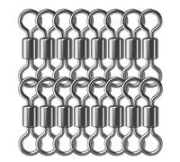 VICASKY 100Pcs Fishing Swivels Saltwater Freshwater Rolling Connectors Durable Tackle Accessories for Smooth Line Movement Easy to Use Snap Swivels for Various Fishing Types