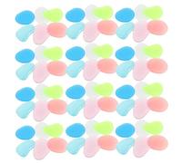 VICASKY 100pcs Glow the Dark Pebbles, Assorted Colored Resin Luminescent Stones with Smooth Surface and Rounded Shape, Lightweight Glowing Rocks for Outdoor Garden, Fish Random Color