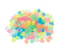 VICASKY 100pcs Glowing Pebbles Resin Stones with Luminous Effect for Aquarium Decoration and Fish Tank Landscaping Decor, Assorted Colour Fish Tank Stones with Good Decorative Effect