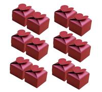 VICASKY 100pcs Heart Shaped Wedding Candy Boxes Sturdy Paper Favor Packaging for Cookies Macarons Sweets Classic Romantic Design for Weddings Showers Parties