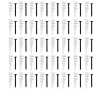 VICASKY 100pcs Heavy Duty Nylon Wall Anchors Screws for Plasterboard, Easy to Install with Good Stability, Drywall Anchor Fixings for Home Improvement and Repairs