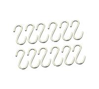VICASKY 100pcs Metal S Type Hooks Stainless Steel Flat End Heavy Duty Hanging Storage Racks for Kitchen Bedroom Closet Clothes Rails and Pot Racks