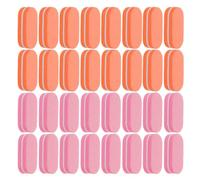 VICASKY 100PCS Mini Nail Buffer Blocks Double-Sided Sponge Nail Files Manicure Tools in Vibrant Orange and Pink Disposable Salon Accessories