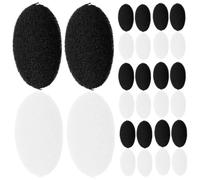VICASKY 100pcs Mm Replacement Earbud Tips Sponge Earphone Covers in Black and White for In-ear Earbuds Comfortable Material Universal Fit Earphone Protector