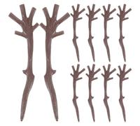 VICASKY 100Pcs Plastic Faux Antler Branches for Snowman Hands Christmas Craft Decor Twigs for Holiday Decorations Indoor Snowman Accessories