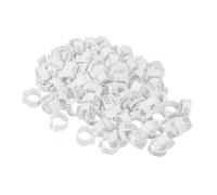 VICASKY 100Pcs Plastic Pigeon Leg Bands Colored Identification Rings for Bird Marking and Poultry Management Easy to Apply and Remove
