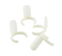 VICASKY 100pcs Plastic Ring Nail Art Practice Board White Nail Polish Display Wheel for Art Practice Kit