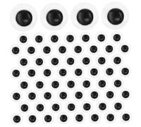 VICASKY 100pcs Self Adhesive Googly Eyes for DIY Doll Making Movable Plastic Craft Eyes for Crochet Accessories and Hand Puppets Durable Shine and Easy Peel Stick Design