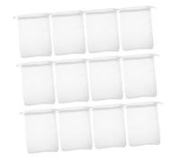 VICASKY 100pcs Sheer Organza Drawstring Bags Sheer Drawstring Pouches Jewelry Pouch Wedding Favors White