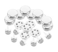 VICASKY 100pcs Silver Aluminum Metal Button Caps for Baseball Hats Top Hat Button Replacement for DIY Sewing for Crafting