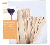 VICASKY 100pcs Wooden Wax Applicator Sticks Cream Applicator Household Waxing Stick with Two Shapes Smooth Surface for Face Body Hair Removal and Craft Projects