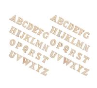 VICASKY 104pcs Unfinished Wooden Letter Cutouts for DIY Crafts Natural Wood Alphabet Slices for Home Decor for Birthday and Holiday Decorations