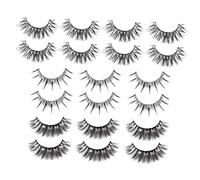 VICASKY 10pairs Natural Diamond False Eyelashes Rhinestone Eyelash Extensions for Girls Party Event Long Reusable False Lashes