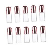 VICASKY 10pcs 3ml Stainless Steel Roller Bottles for Essential Oils Leakproof Perfume Roller Balls Rose Cap