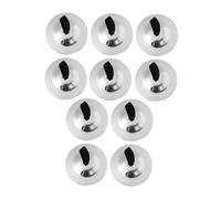 VICASKY 10pcs 5.5cm Mini Finger Cymbals Copper Percussion Set for Boys and Girls Children's Rhythm Musical Instruments Silver Tone Suitable for Orff Music Education