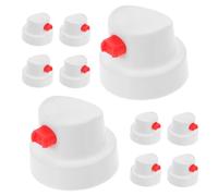 VICASKY 10pcs Adjustable Spray Paint Nozzle Caps for Aerosol Cans, White PE | Fan-shaped Pattern, Waterproof Button, Quick Swap Caps, for Artists, Home Renovators, Mural Work