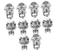 VICASKY 10pcs Antique Hair Beads Dreadlock Accessories for Men Women Smooth Surface Hair Jewels and Cuffs for Braids Retro Style Decorative