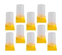 VICASKY 10pcs Bee Water Feeder Station with Designated Landing Spot, Plastic Beehive Drinking Bowl for Honey Bee Colony, Elegant European Style Beekeeping Water Dispenser Suitable