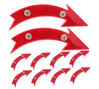 VICASKY 10pcs Bicycle Wheel Reflectors Red Arrow Shape for Front and Rear Spokes Easy Install Bike Safety Warning Accessories Compatible with Mountain and Road Bikes for Night Cycling