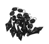 VICASKY 10pcs Black Acrylic Crystal Prism Beads Cone Chandelier Pendants for DIY Lighting Decoration Irregular Hanging Drops for Window Suncatchers and Lamp Accessories