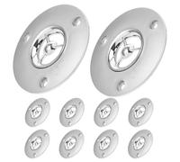 VICASKY 10pcs Car Speaker Panel Sound Cover Round Mesh Grill High-frequency Tweeter Shield Electroplated Silver Gray