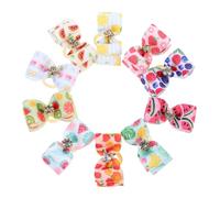 VICASKY 10Pcs Cat Dog Hair Bowknot Accessories for Grooming Fashionable Elastic Rubber Band Pet Hair Clips for Home DIY Pet Shop Use