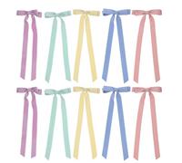 VICASKY 10pcs Colorful Ribbon Bowknot Hairpin Hair Barrettes Bow Clips Fashion Hair Bows for Girls Party