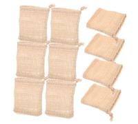 VICASKY 10pcs Cotton Linen Soap Foaming Bags Mesh Bath Accessory for Shower and Travel Quick Bubble Creation Skin-friendly Reusable Soap Saver with Drawstring