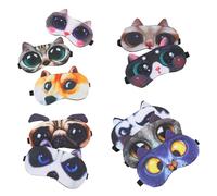 VICASKY 10Pcs Creative Animal Eye Masks Soft Nap Blindfolds for Comfortable Sleep for Travel and Relaxation Friends and Family