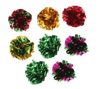 VICASKY 10pcs Crinkle Cat Balls Lightweight Squeaky Pet Cat Kitten Play Balls Random Color for Indoor Chasing and Scratching Fun Random Color