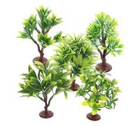 VICASKY 10pcs DIY Model Trees with Bases Realistic Miniature Fake Trees for Sand Table Micro Landscape Office and Home Decor Includes Leaf Palm Two-tone Banyan Foxtail