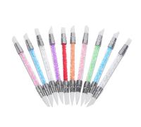 VICASKY 10pcs Dual Tipped Silicone Nail Art Pens for Gel Polish Brush Nail Sculpting Tool for Diy and Professional Salon Use