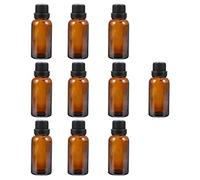 VICASKY 10Pcs Essential Oil Bottles with Orifice Reducer Refillable Glass Vials for Perfume Massage Oils Cosmetics Easy Clean Durable Storage
