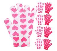 VICASKY 10pcs Exfoliating Gloves Body Scrubber Bathing Mittens Shower Gloves Scrubber for Shower Hammam Use Random Style