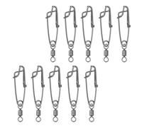 VICASKY 10pcs Fishing Swivels Connectors with Stainless Steel and Copper Construction, Practical Fishhooks Connector Featuring Flexible Rotation for Outdoor Fishing Use