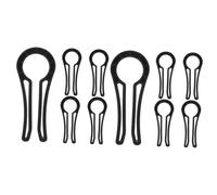 VICASKY 10pcs Gas Stove Knob Lock Boy Girl Safety Covers for Oven Knobs Design to Prevent Accidental Activation for Kitchen Safety Black
