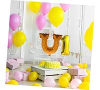 VICASKY 10pcs Gold Aluminum Foil Horseshoe Balloons for Engagement Wedding and Birthday Party Decorations Unique U Shaped Design for Festive Celebrations and Eye Catching Displays