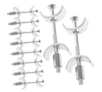 VICASKY 10pcs Half Moon Benchtop Thread Bolt Connectors Kitchen Worktop Jointing Fasteners Furniture Parts for Stable Countertop Assembly