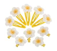 VICASKY 10pcs Hawaiian Claw Clips for Flower Hair Accessories Resistant to Deformation Plastic and Metal Clips for Tropical Beach Use