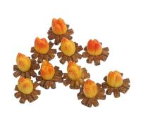 VICASKY 10Pcs Lightweight and Portable Dollhouse Bonfire Decoration with Realistic Flame Effect for Home Decor Parties and Seasonal Celebrations
