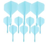 VICASKY 10Pcs Lightweight Integrated Dart Tails Flights in Matte Blue Flexible Board Accessories for Soft and Hard Tip Darts Balanced Design to Speed and Accuracy for DIY and Gift