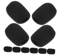 VICASKY 10pcs Microphone Windscreens Sponge Covers 55x38x16mm for Headset and Stage Mic, Reusable Mic Covers with Noise Reduction, Suitable for Live Sound and Recording