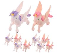 VICASKY 10pcs Miniature Unicorn Figurines for Decoration Micro Landscape with Pink and Purple Winged Compact Plastic Unicorn Statues for Home and Plant Ornament Display