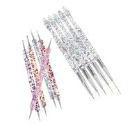 VICASKY 10pcs Nail Art Double Ended Dotting Tool for Nail Technician Painting Brushes for Creative Graffiti Drawing